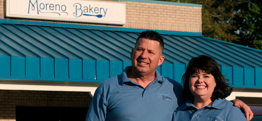 Susan and Jose outside bakery